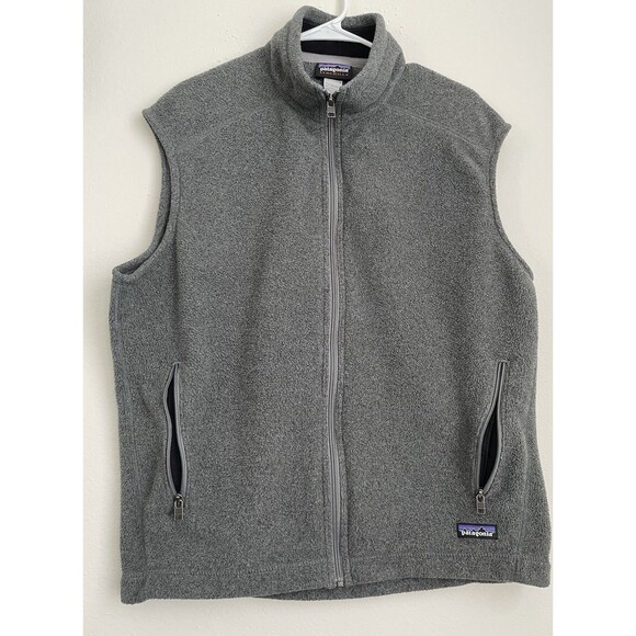 Patagonia Men's Synchilla Gray Fleece Men's Full Zip Up Vest L - Picture 2 of 11